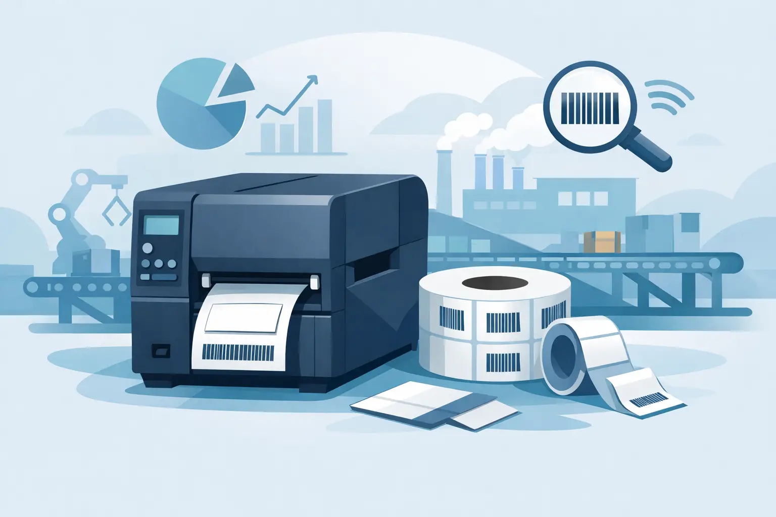 Impressora térmica industrial para etiquetas