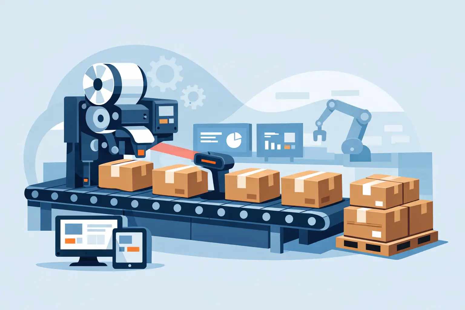 Print and apply para linha de produção