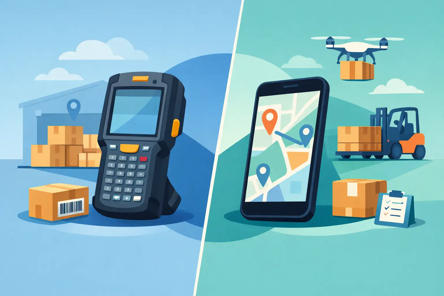Coletor dedicado ou smartphone para logística?