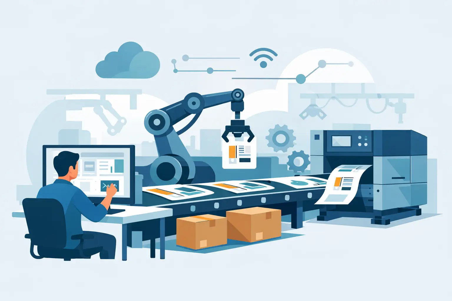 Como automatizar impressão em linha industrial