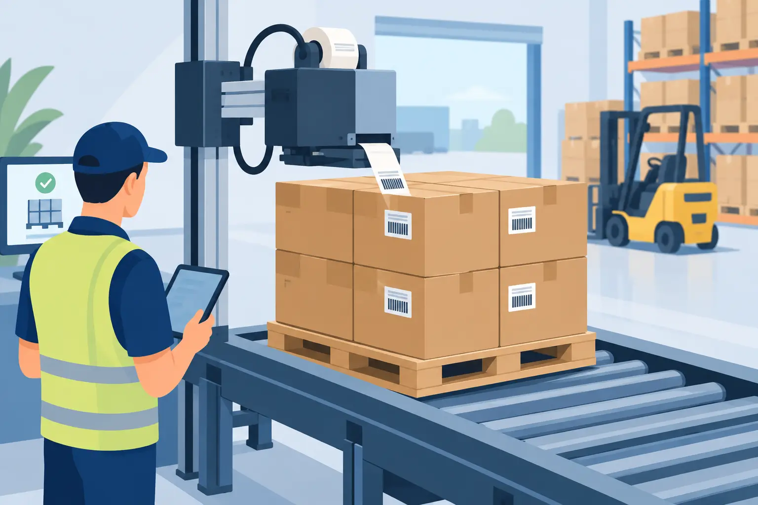Como automatizar etiquetagem de pallets na logística