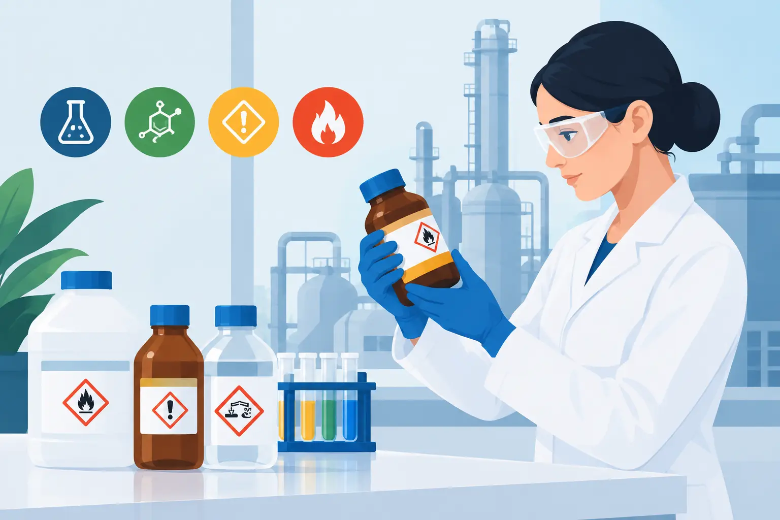 Guia de identificação para químicos industriais