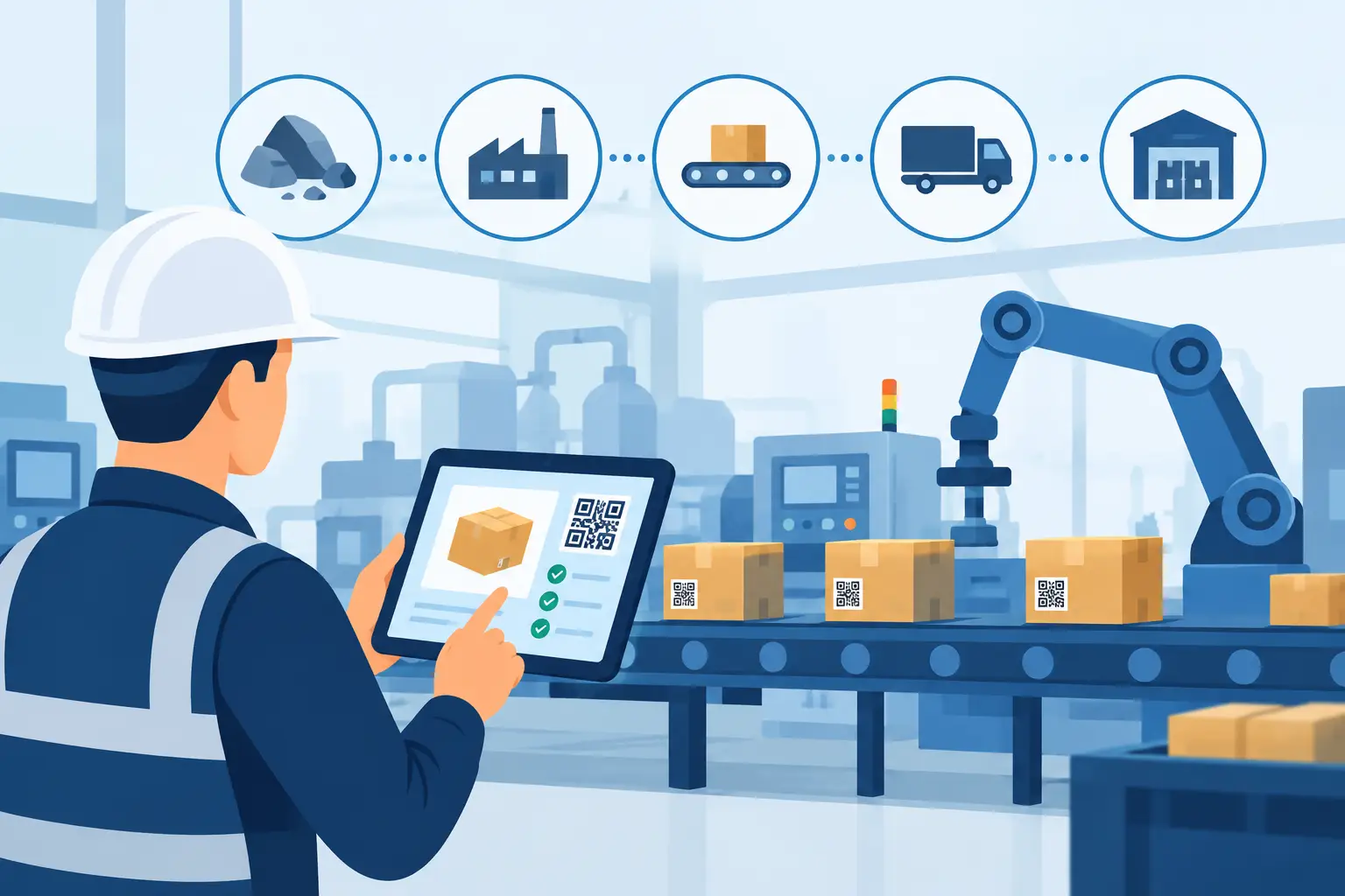 Rastreabilidade digital para operações industriais